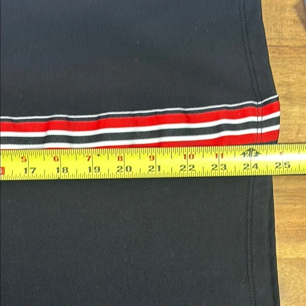 Red and Black Zip Up Sweater with Striking Stripes